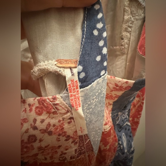 NWT Free People We The Free Heritage Maxi Dress Racerback Patchwork Americana - Picture 10 of 10